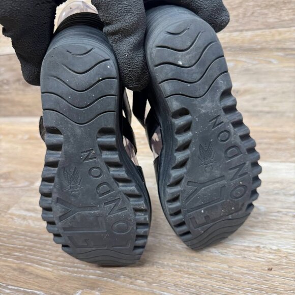 Fly London Black Leather Wedge Slide Sandals Women's Size EU 36 - Picture 4 of 7